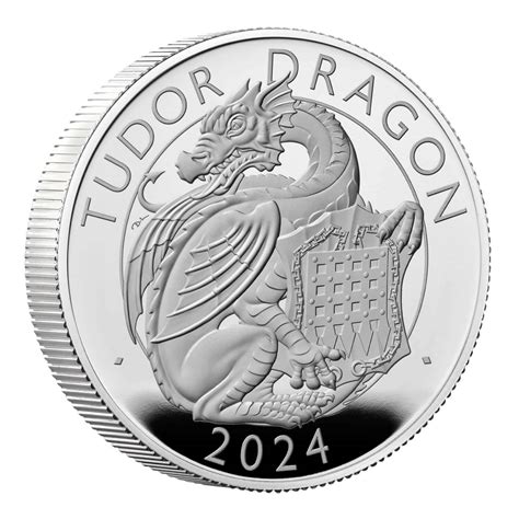 tudor dragon silver coin